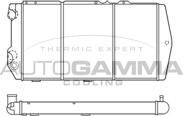 Autogamma 100054 - Radiateur, refroidissement du moteur cwaw.fr