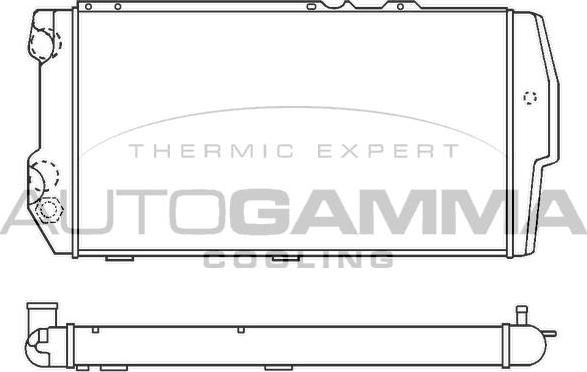 Autogamma 100055 - Radiateur, refroidissement du moteur cwaw.fr