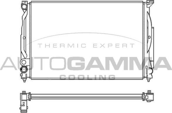 Autogamma 100061 - Radiateur, refroidissement du moteur cwaw.fr