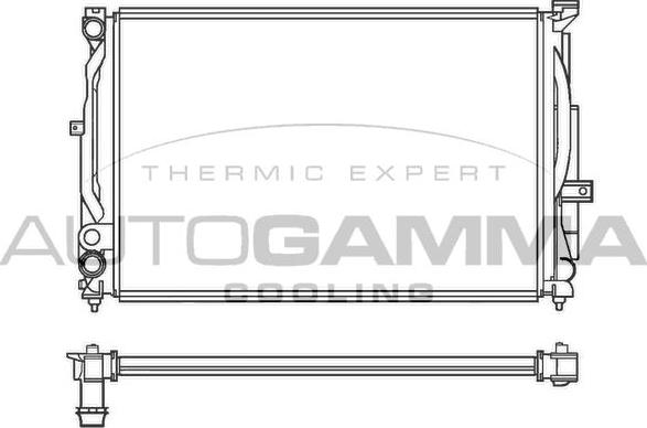 Autogamma 100062 - Radiateur, refroidissement du moteur cwaw.fr