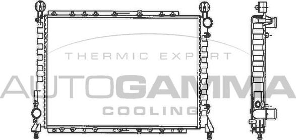 Autogamma 100012 - Radiateur, refroidissement du moteur cwaw.fr