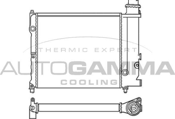 Autogamma 100161 - Radiateur, refroidissement du moteur cwaw.fr