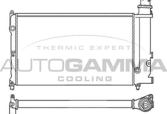 Autogamma 100163 - Radiateur, refroidissement du moteur cwaw.fr