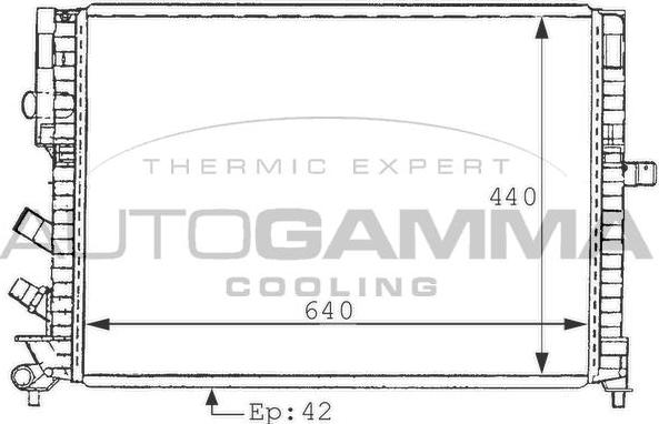 Autogamma 100898 - Radiateur, refroidissement du moteur cwaw.fr