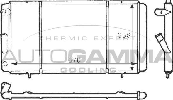 Autogamma 100863 - Radiateur, refroidissement du moteur cwaw.fr