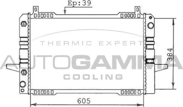 Autogamma 100382 - Radiateur, refroidissement du moteur cwaw.fr