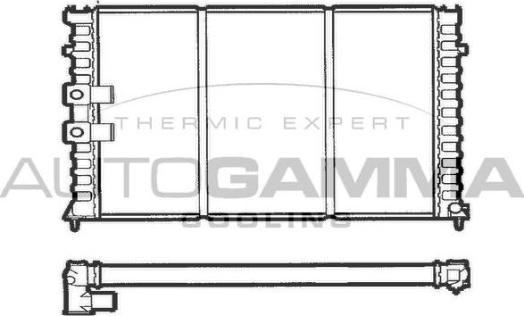 Autogamma 100206 - Radiateur, refroidissement du moteur cwaw.fr