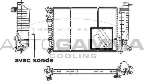 Autogamma 100236 - Radiateur, refroidissement du moteur cwaw.fr