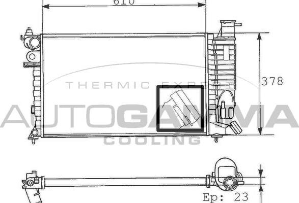 Autogamma 100233 - Radiateur, refroidissement du moteur cwaw.fr