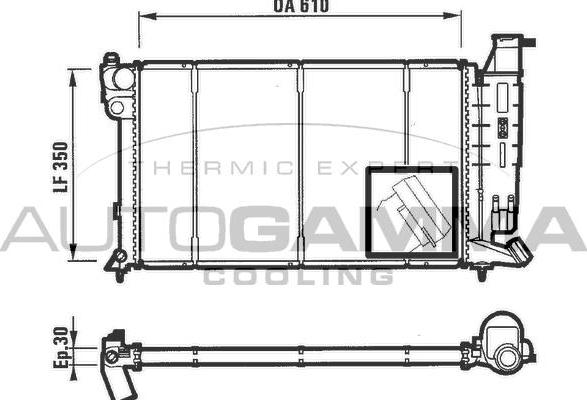 Autogamma 100229 - Radiateur, refroidissement du moteur cwaw.fr