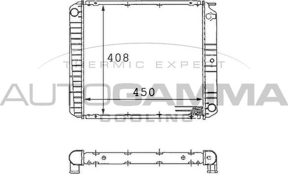 Autogamma 101091 - Radiateur, refroidissement du moteur cwaw.fr