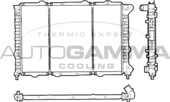 Autogamma 101144 - Radiateur, refroidissement du moteur cwaw.fr