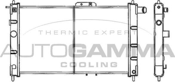 Autogamma 101159 - Radiateur, refroidissement du moteur cwaw.fr