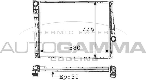 Autogamma 101125 - Radiateur, refroidissement du moteur cwaw.fr