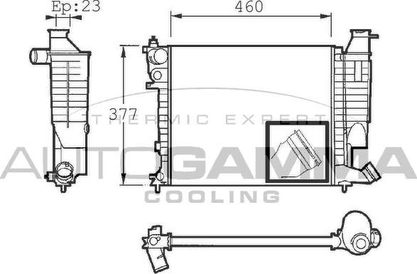 Autogamma 101310 - Radiateur, refroidissement du moteur cwaw.fr