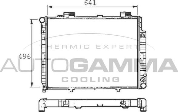 Autogamma 101380 - Radiateur, refroidissement du moteur cwaw.fr