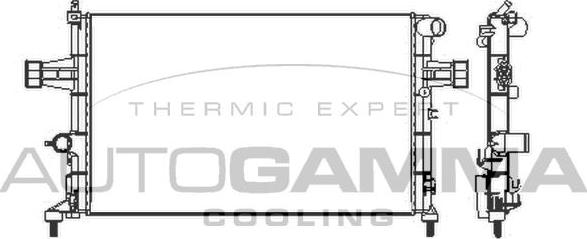 Autogamma 101339 - Radiateur, refroidissement du moteur cwaw.fr