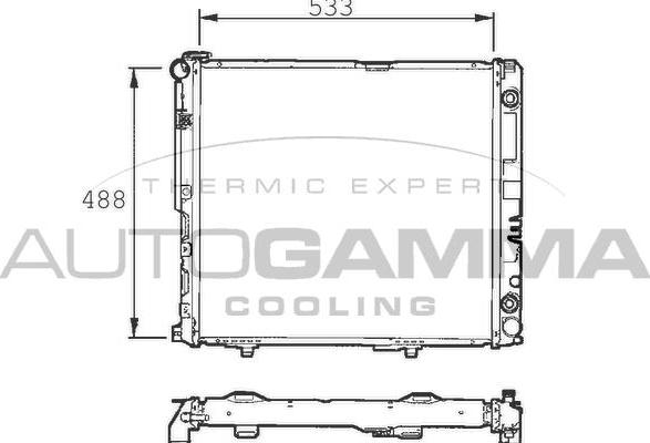 Autogamma 101334 - Radiateur, refroidissement du moteur cwaw.fr