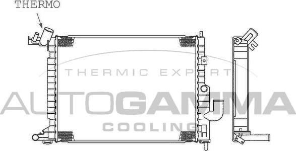 Autogamma 101326 - Radiateur, refroidissement du moteur cwaw.fr