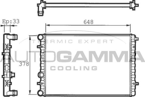 Autogamma 101373 - Radiateur, refroidissement du moteur cwaw.fr