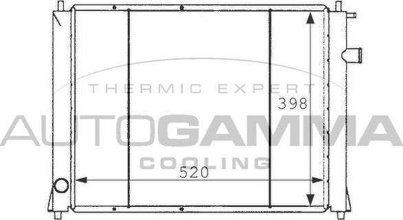 Autogamma 101254 - Radiateur, refroidissement du moteur cwaw.fr