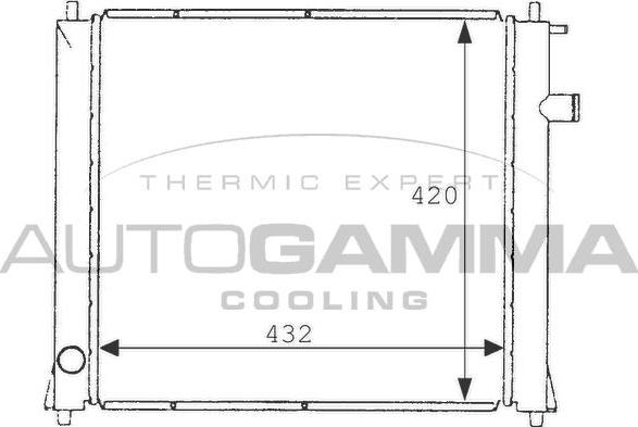 Autogamma 101253 - Radiateur, refroidissement du moteur cwaw.fr