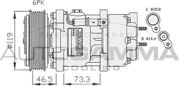 Autogamma 108020 - Compresseur, climatisation cwaw.fr