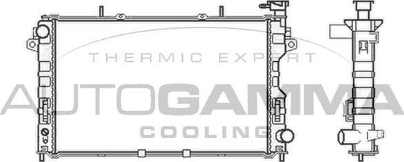 Autogamma 103400 - Radiateur, refroidissement du moteur cwaw.fr