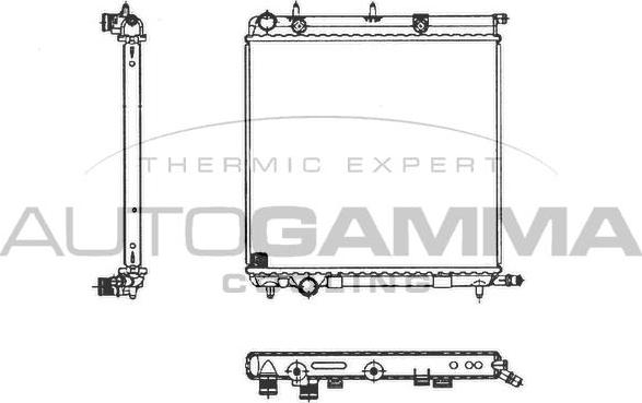 Autogamma 103569 - Radiateur, refroidissement du moteur cwaw.fr