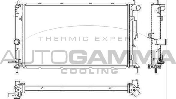 Autogamma 103528 - Radiateur, refroidissement du moteur cwaw.fr