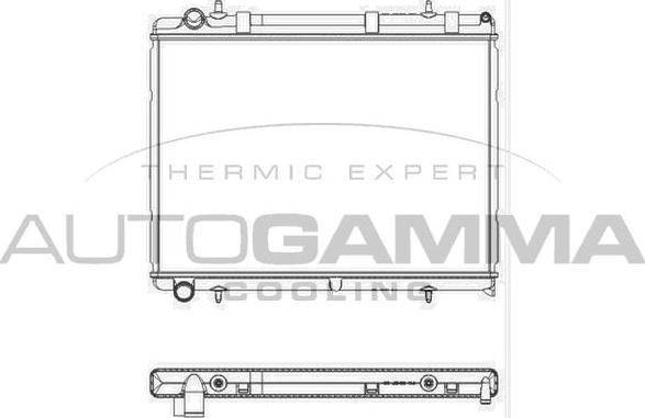 Autogamma 103571 - Radiateur, refroidissement du moteur cwaw.fr