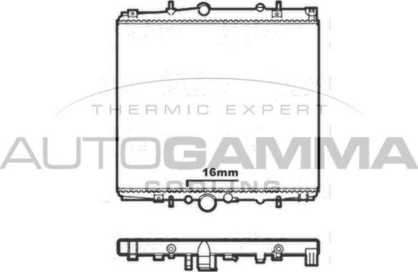 Autogamma 103573 - Radiateur, refroidissement du moteur cwaw.fr