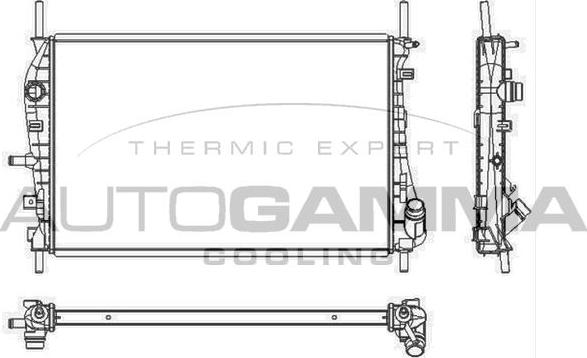 Autogamma 103653 - Radiateur, refroidissement du moteur cwaw.fr