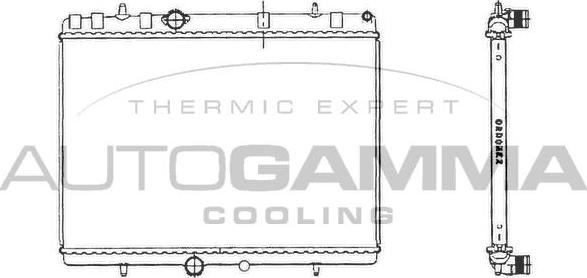 Autogamma 103639 - Radiateur, refroidissement du moteur cwaw.fr