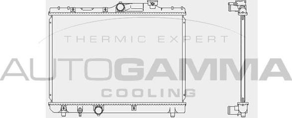 Autogamma 103626 - Radiateur, refroidissement du moteur cwaw.fr