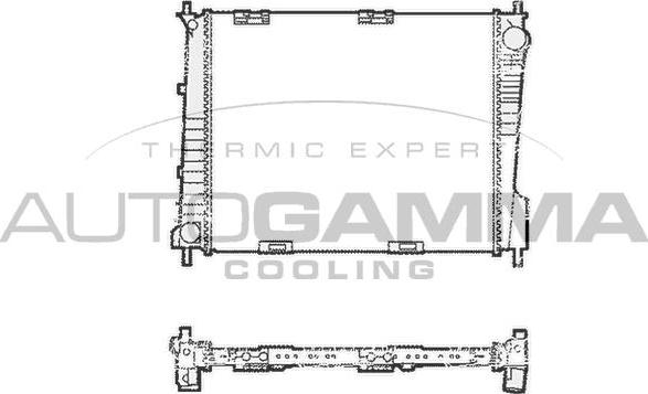 Autogamma 103800 - Radiateur, refroidissement du moteur cwaw.fr