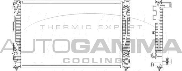 Autogamma 103875 - Radiateur, refroidissement du moteur cwaw.fr