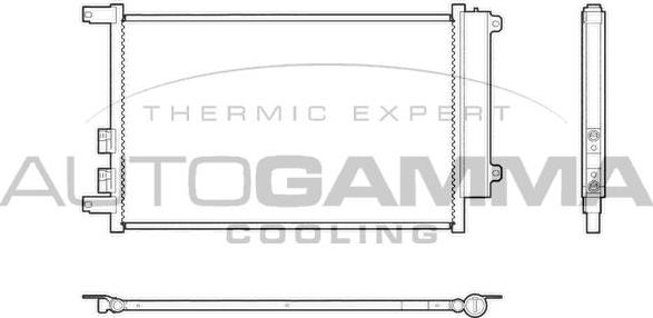 Autogamma 103327 - Condensateur, climatisation cwaw.fr