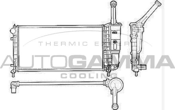 Autogamma 103757 - Radiateur, refroidissement du moteur cwaw.fr