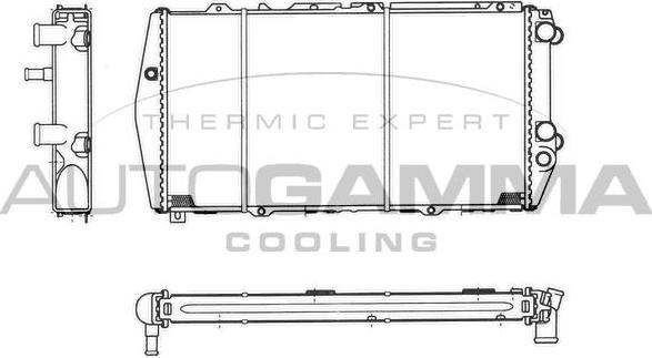 Autogamma 102523 - Radiateur, refroidissement du moteur cwaw.fr