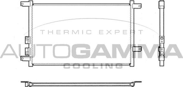 Autogamma 102570 - Condensateur, climatisation cwaw.fr