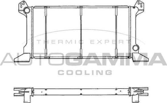 Autogamma 102094 - Radiateur, refroidissement du moteur cwaw.fr