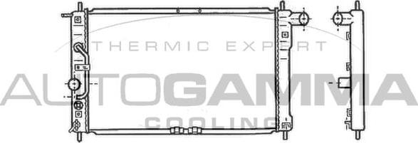 Autogamma 102050 - Radiateur, refroidissement du moteur cwaw.fr