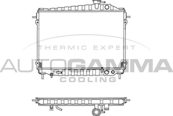 Autogamma 102102 - Radiateur, refroidissement du moteur cwaw.fr