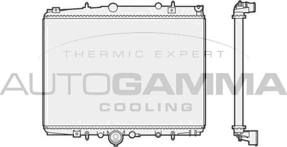 Autogamma 102858 - Radiateur, refroidissement du moteur cwaw.fr