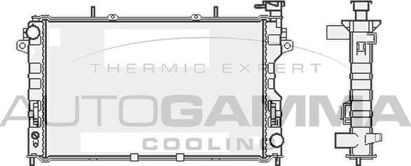 Autogamma 102862 - Radiateur, refroidissement du moteur cwaw.fr