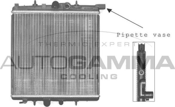 Autogamma 102883 - Radiateur, refroidissement du moteur cwaw.fr