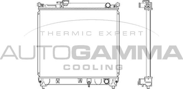 Autogamma 102343 - Radiateur, refroidissement du moteur cwaw.fr