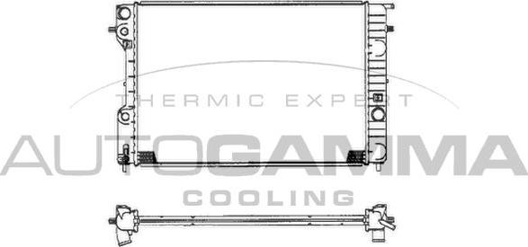 Autogamma 102250 - Radiateur, refroidissement du moteur cwaw.fr