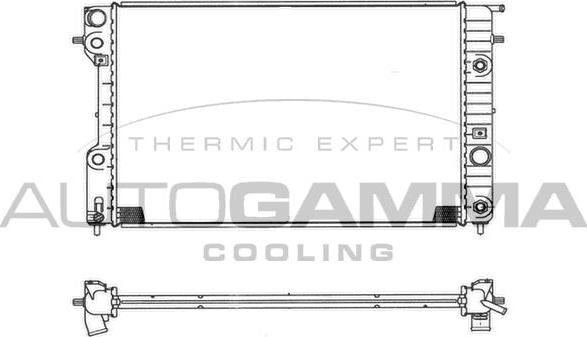 Autogamma 102251 - Radiateur, refroidissement du moteur cwaw.fr